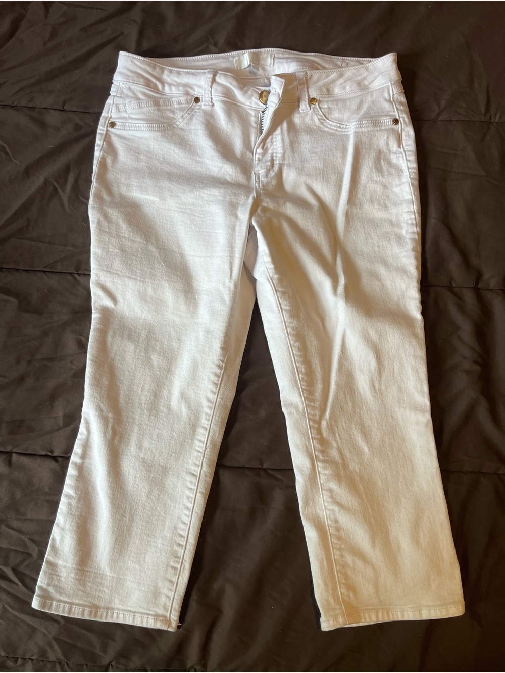 1822 Denim White Straight Leg Jeans